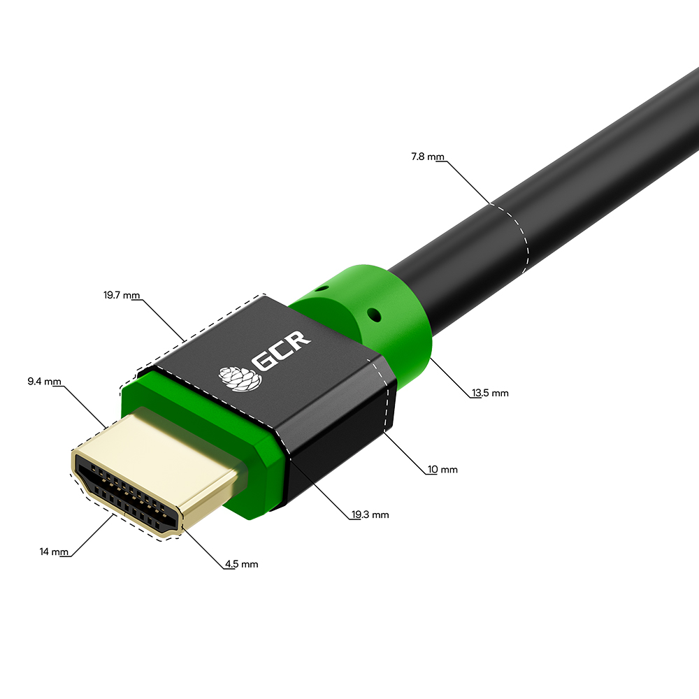 GCR PRO Кабель HDMI 2.1 3Х экран UHD 8K 60Hz 48 Гбит