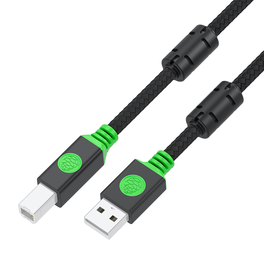 GCR PRO Кабель в оплетке нейлон USB 2.0 AM/BM экран армирование
