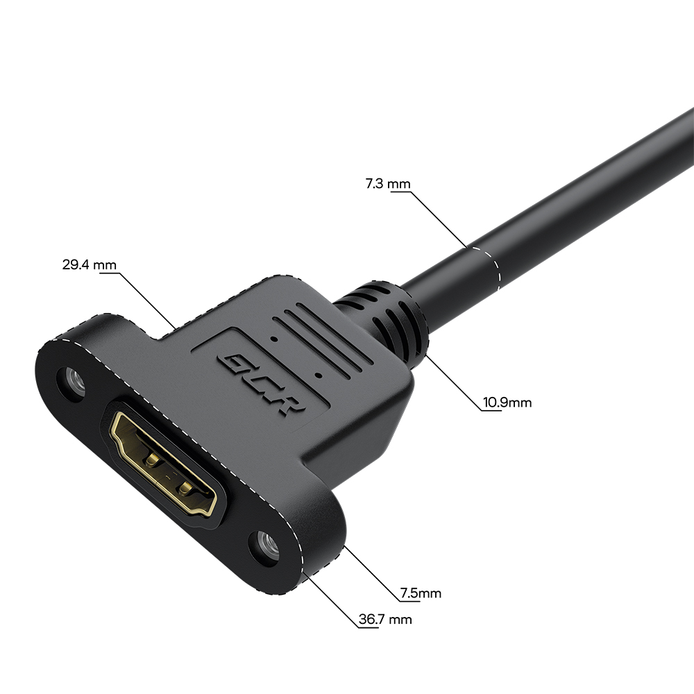 GCR PRO Удлинитель PROF HDMI 2.0 4K крепление под винт ферриты 2Х экран