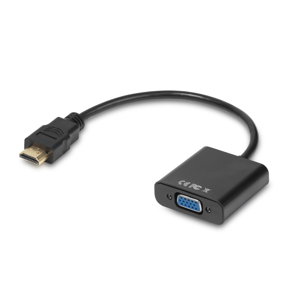 Конвертер переходник HDMI v1.4 к VGA + audio + micro USB для доп.питания для компьютера ноутбука монитора