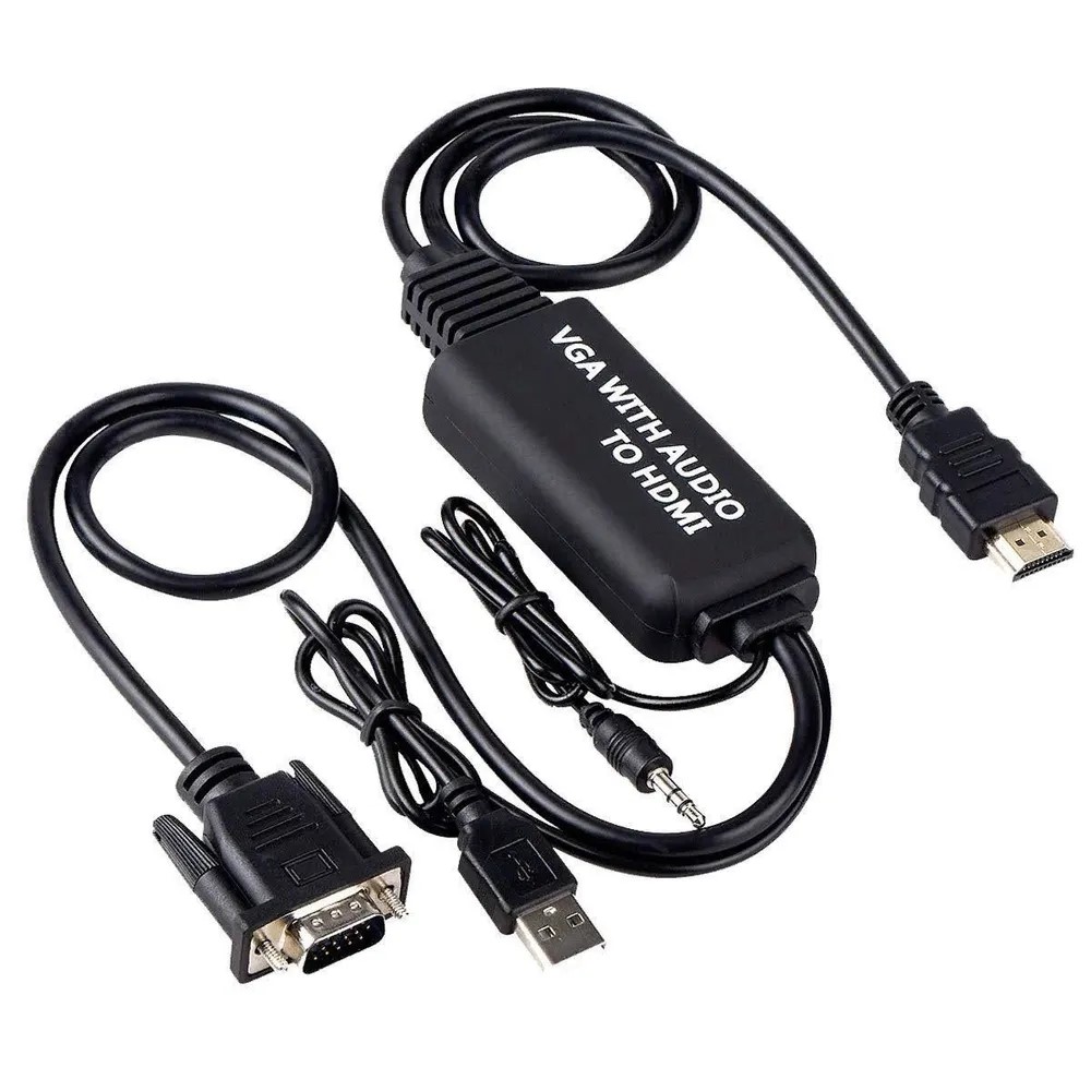 Конвертер переходник с VGA на HDMI c AUX USB 1080р