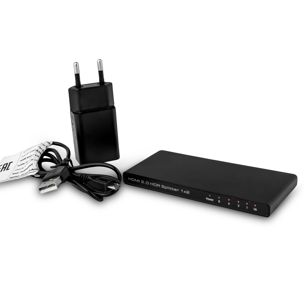 Разветвитель 1х2 HDMI 2.0 на 2 порта для Smart TV 4Kx2K 60Hz 18 Гбит/c