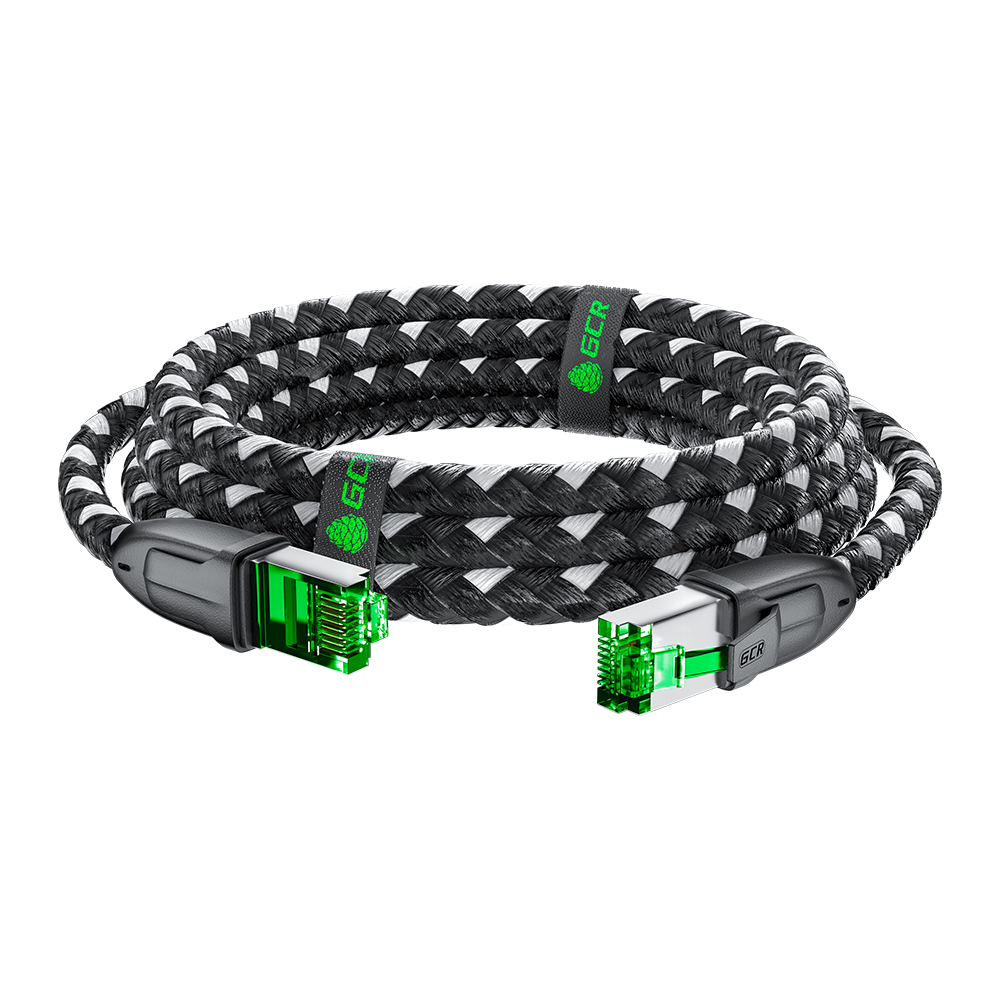 GCR PRO нейлон UTP Патч-корд кат.6 LSZH PROF прямой медь литой RJ45 T568B