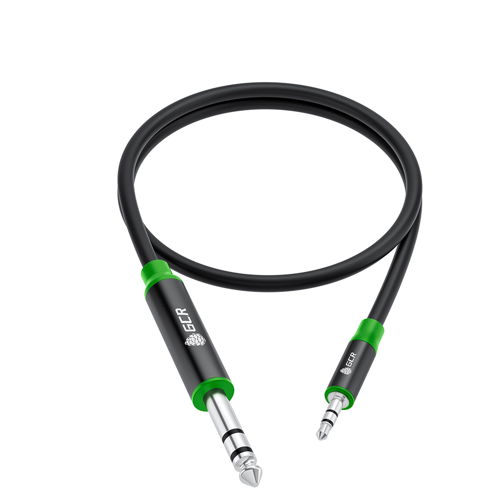 GCR PRO Аудио кабель jack 6,35mm / jack 3,5mm M/M AL корпус