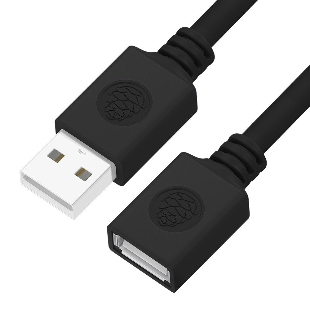 GCR PRO Удлинитель USB 2.0 AM/AF экран