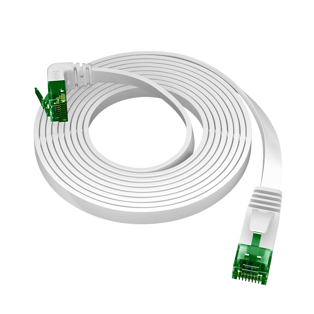 GCR PRO Патч-корд плоский PROF UTP кат.6 угол нижний LSZH RJ45 T568B