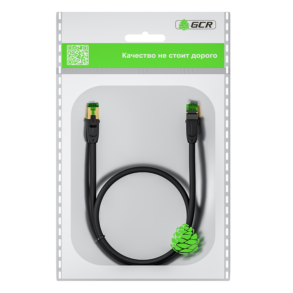 GCR PRO круглый FTP Патч-корд кат.6 PROF прямой медь литой экранированные коннекторы RJ45 T568B
