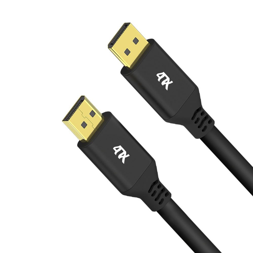 Кабель DisplayPort v1.2 4K 75Hz 5К 30Hz 21 Гбит/с металлический корпус для ТВ PS3 PS4 X-Box 360 Blue-Ray 24K GOLD