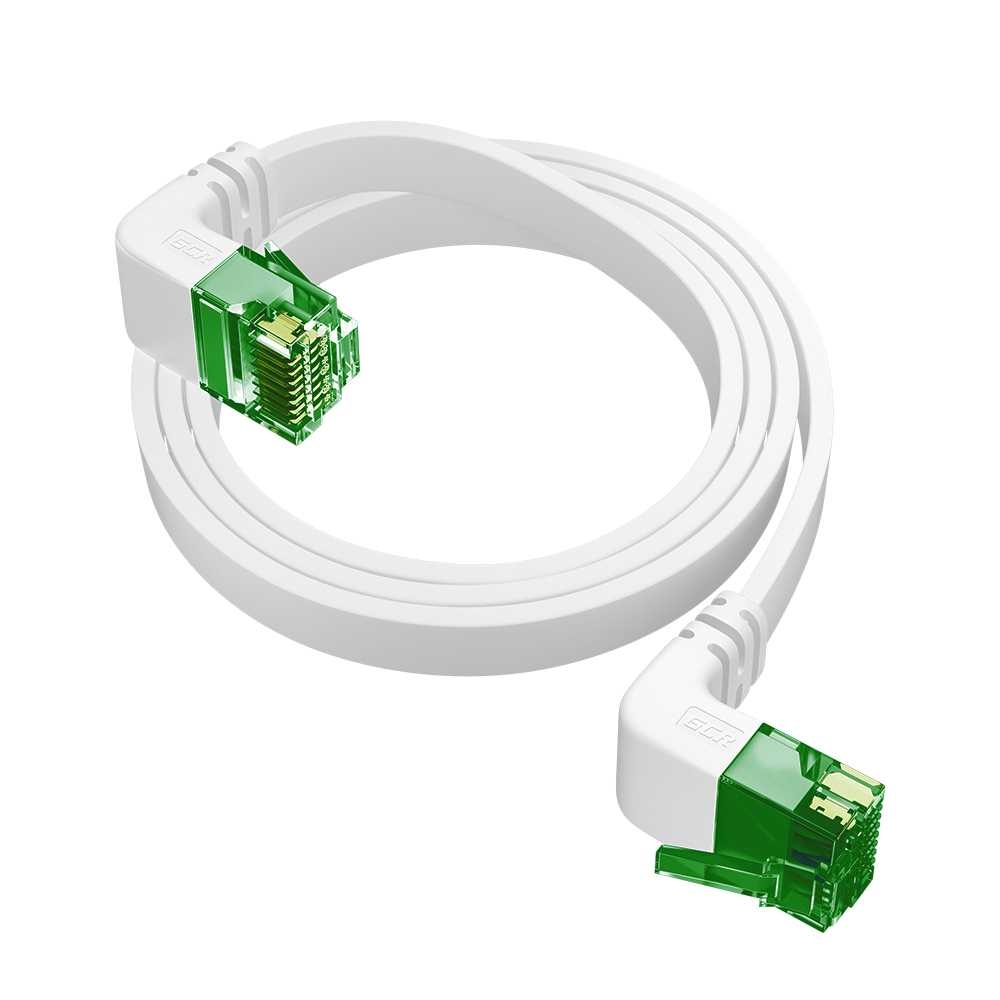 GCR PRO Патч-корд плоский PROF UTP кат.6 угол верний/нижний LSZH RJ45 T568B