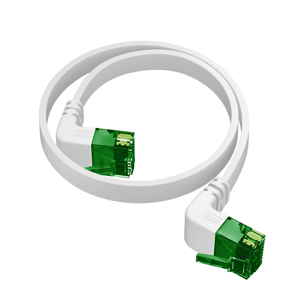 GCR PRO Патч-корд плоский PROF UTP кат.6 угол нижний/нижний LSZH RJ45 T568B