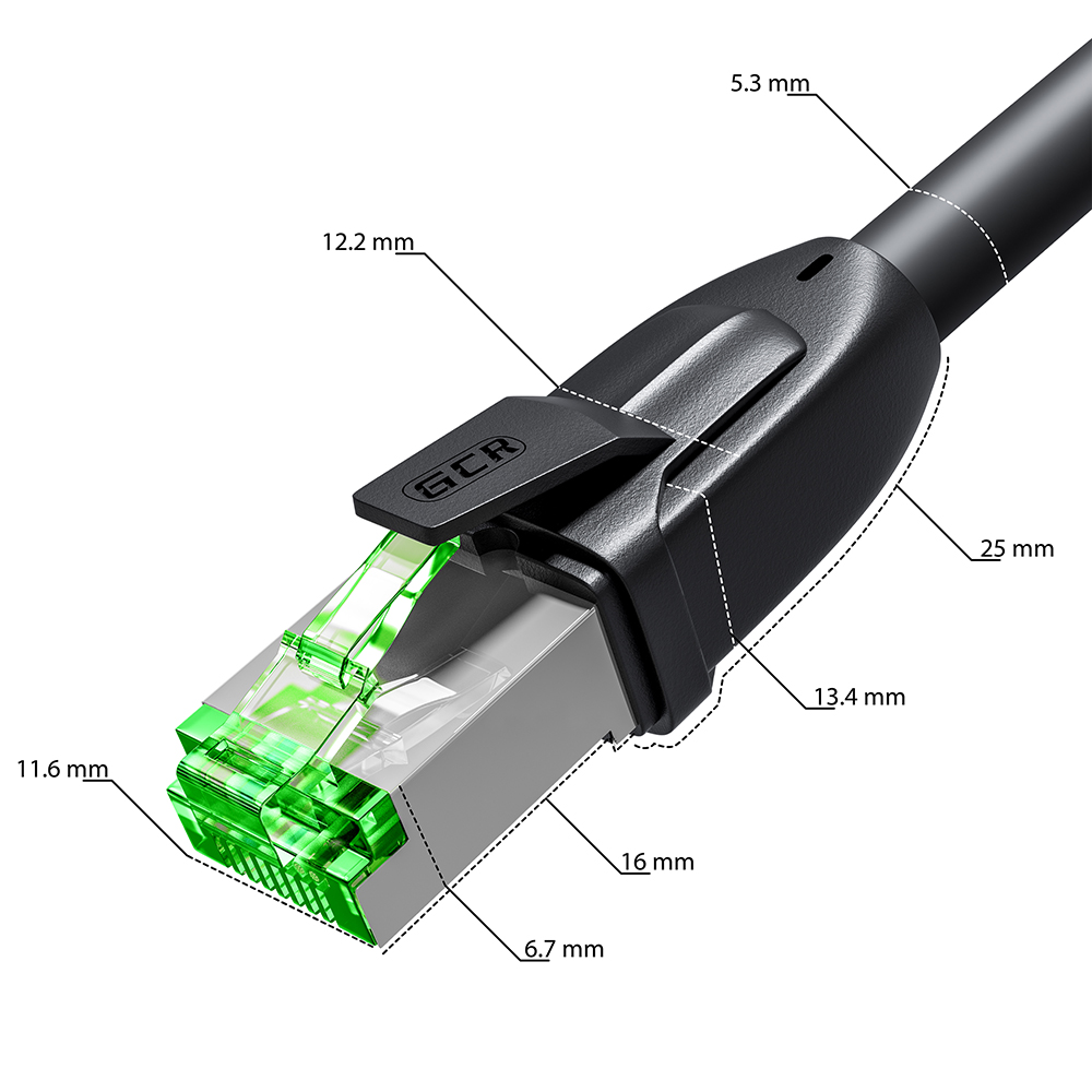 GCR PRO круглый UTP Патч-корд кат.6 LSZH PROF прямой медь литой RJ45 T568B