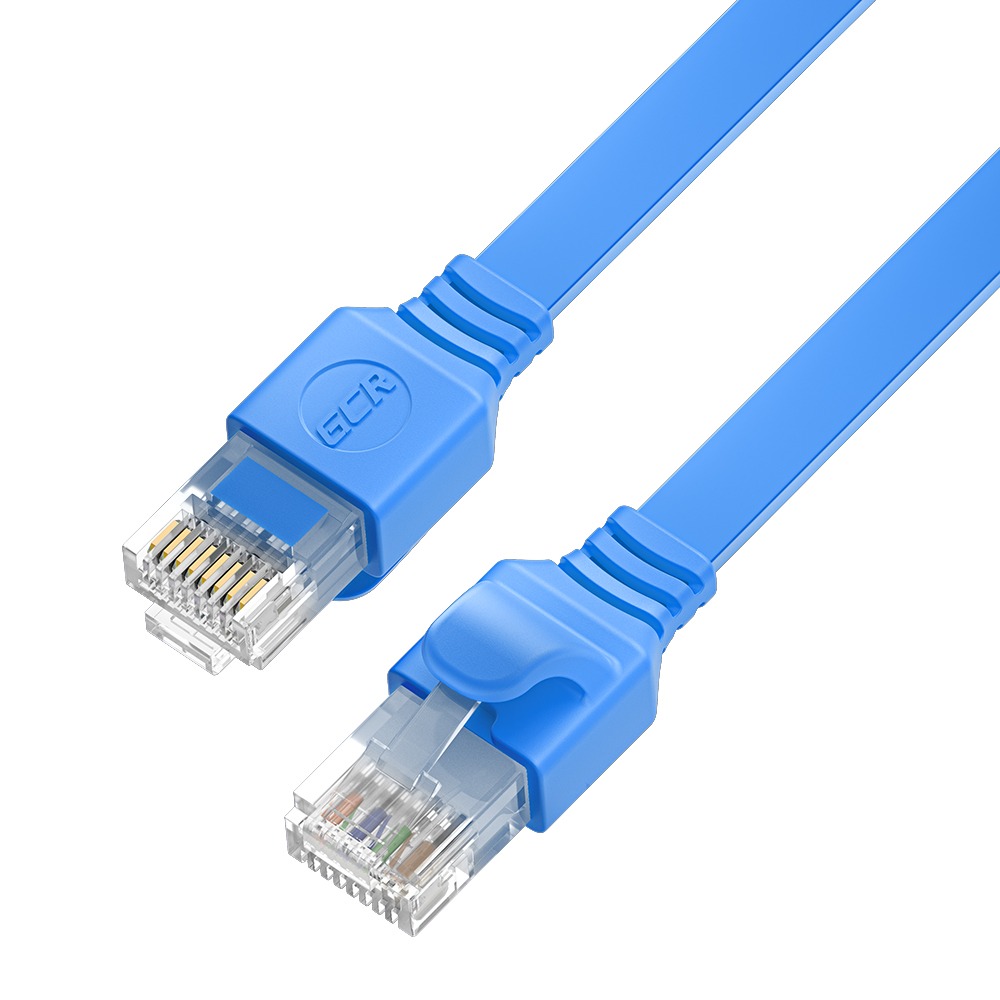 Патч-корд PROF плоский UTP cat.6 10 Гбит/с RJ45 LAN компьютерный кабель для интернета медный контакты 24K GOLD