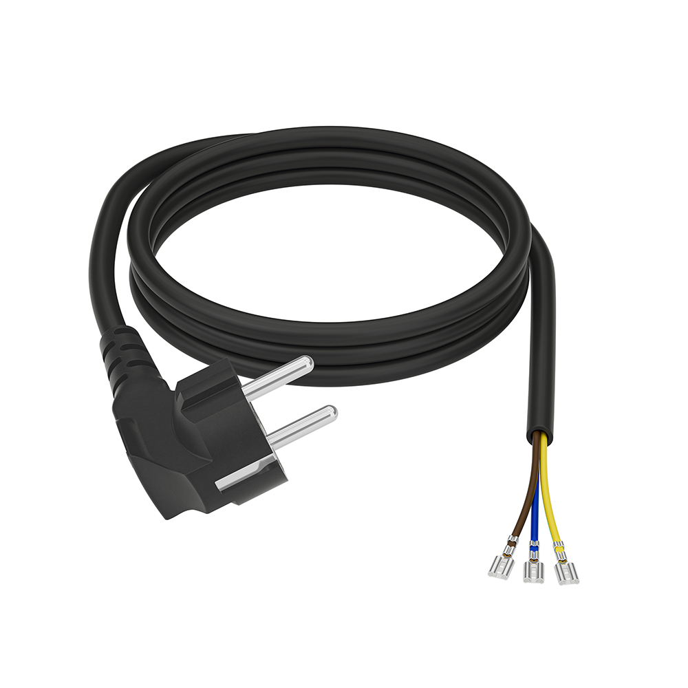 GCR PRO Кабель питания DIY евровилка Schuko - клеммы ножевые гнездо медь