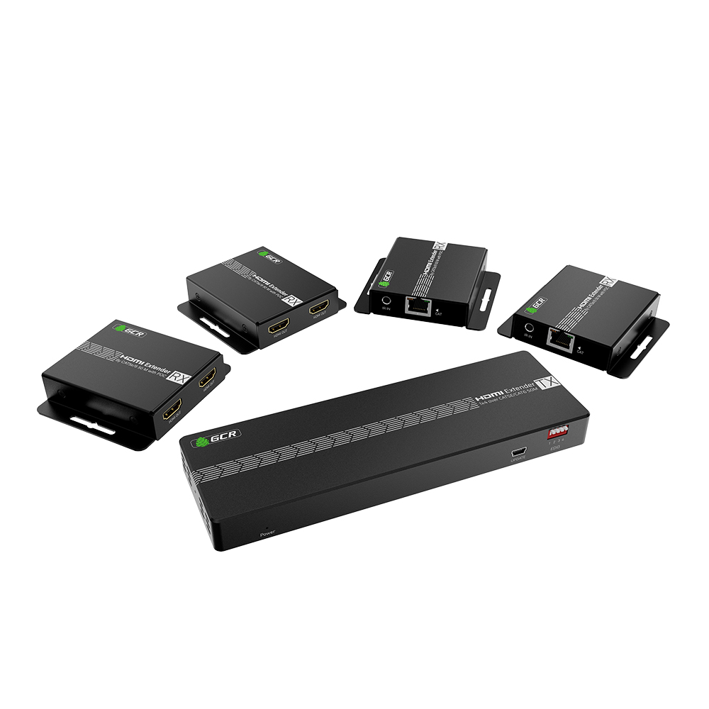 GCR PRO Сплиттер - удлинитель HDMI по витой паре 1x4 на 9 дисплеев