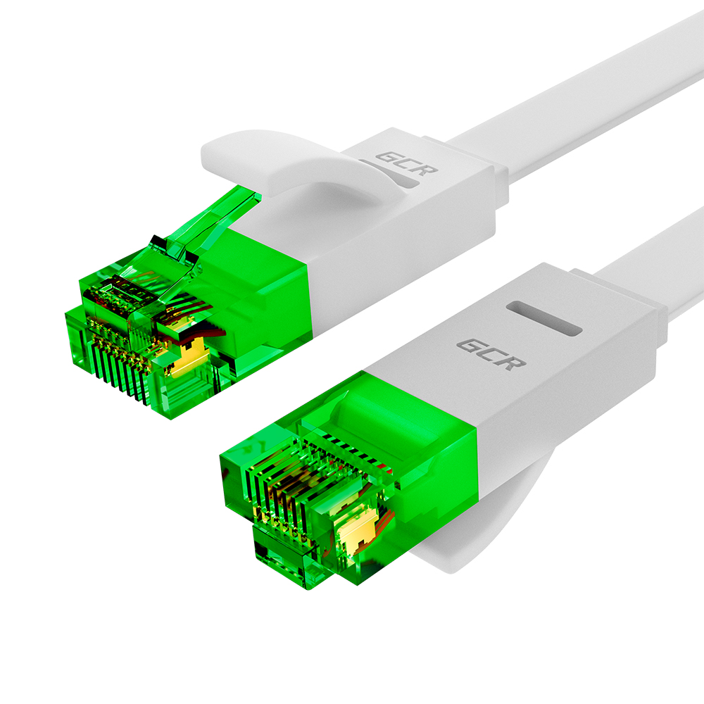 Патч-корд PROF плоский UTP cat.6 10 Гбит/с RJ45 LAN компьютерный кабель для интернета медный контакты 24K GOLD