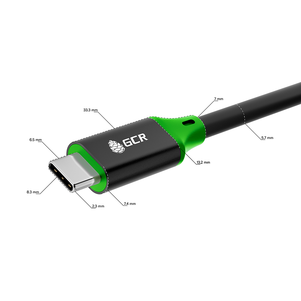 GCR PRO Кабель PROF Type-C USB 2.0 60W PD быстрая зарядка