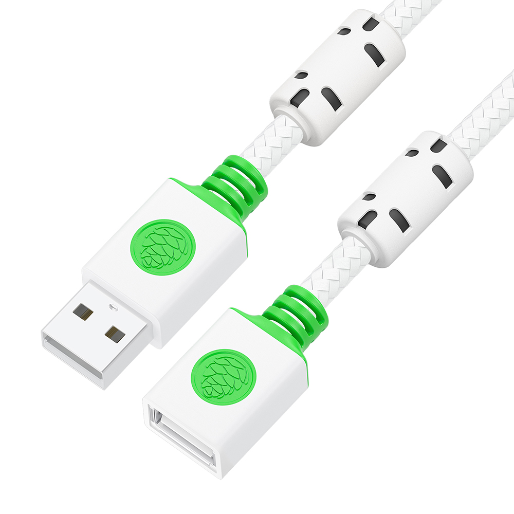 GCR PRO Удлинитель PROF USB 2.0 AM/AF в оплетке текстиль экран армирование