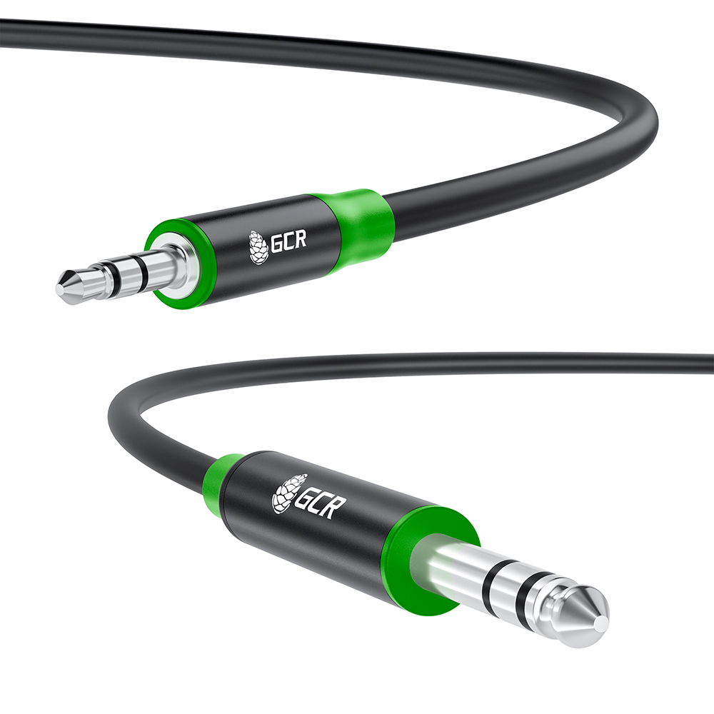 GCR PRO Аудио кабель jack 6,35mm / jack 3,5mm M/M AL корпус