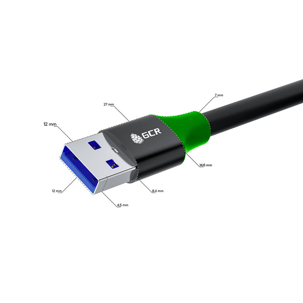 GCR PRO Кабель USB 3.0 AM/CM 5 Гбит/c 60W экран с армированием