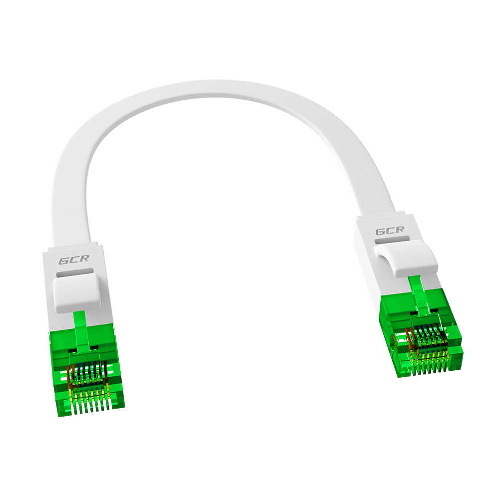 Патч-корд PROF плоский UTP cat.6 10 Гбит/с RJ45 LAN компьютерный кабель для интернета медный контакты 24K GOLD
