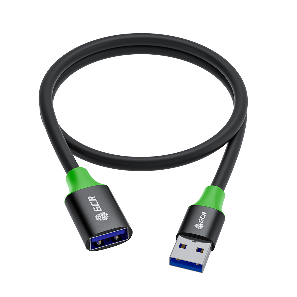 GCR PRO Удлинитель USB 3.0 AM/AF 5 Гбит экран армирование