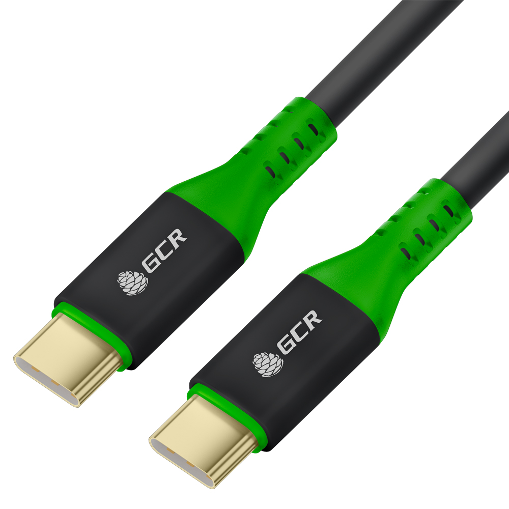 GCR PRO Кабель Type-C/Type-C 60W PD GOLD