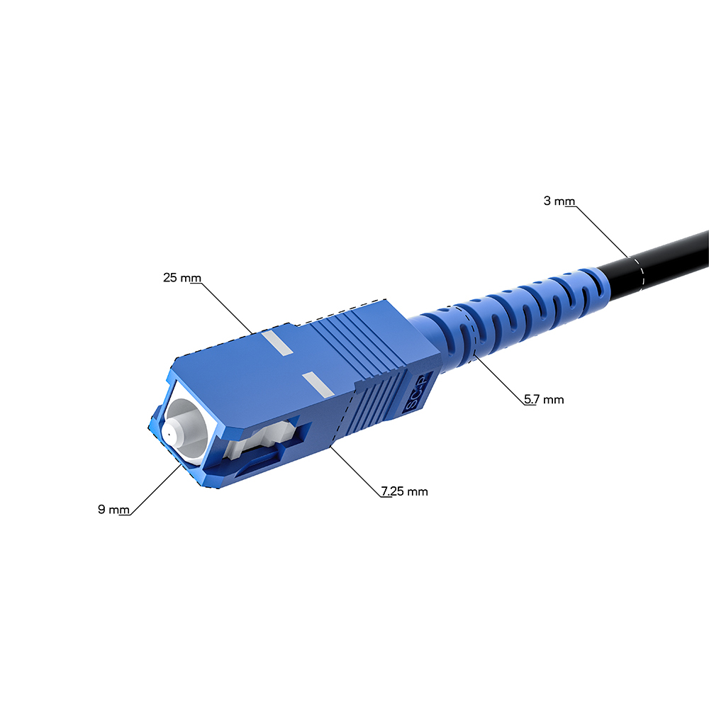 GCR PRO Патч-корд оптический SC/UPC SM 9/125 Simplex LSZH