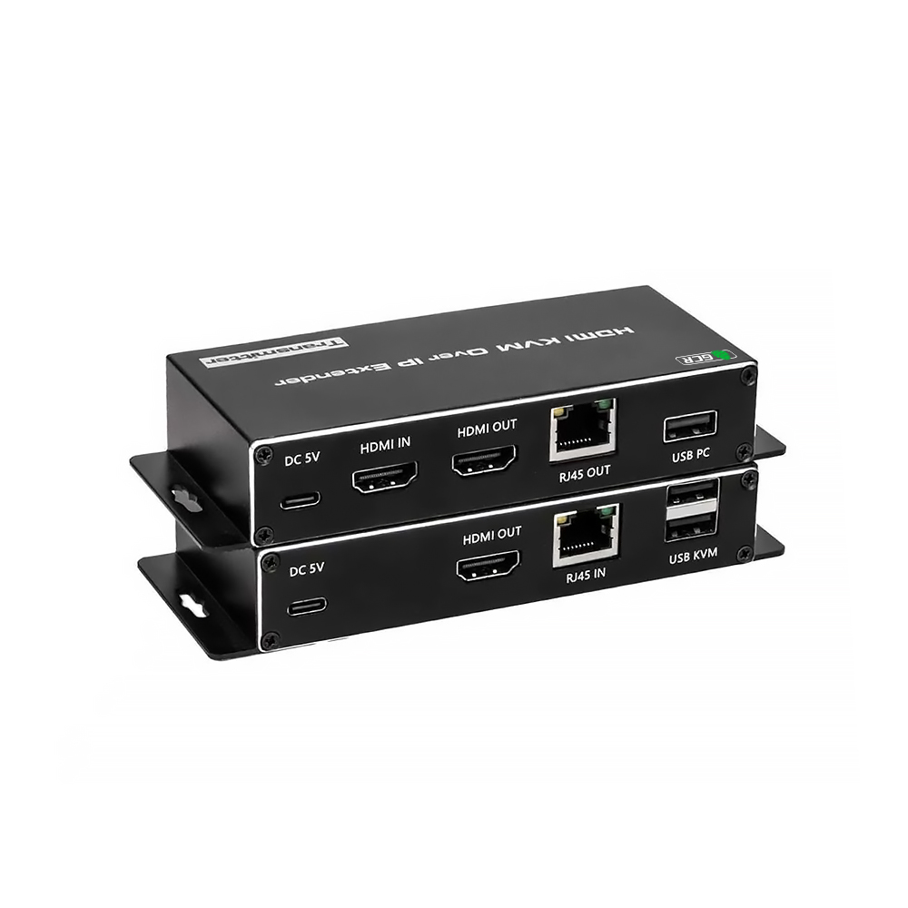 GCR Удлинитель HDMI KVM по IP по витой паре 4K до 180М передатчик + приемник IR EDID Stereo Audio