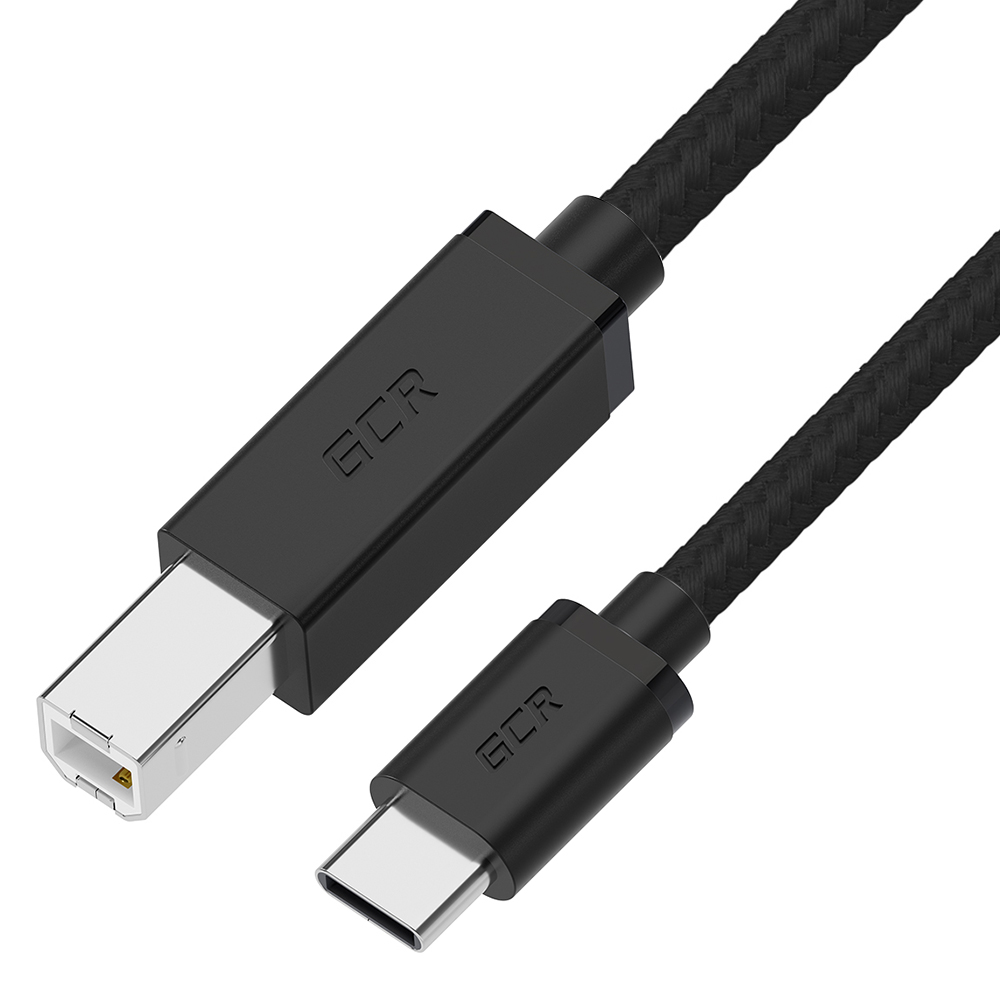 GCR PRO Кабель PROF Type-C/BM в оплетке нейлон экран армирование