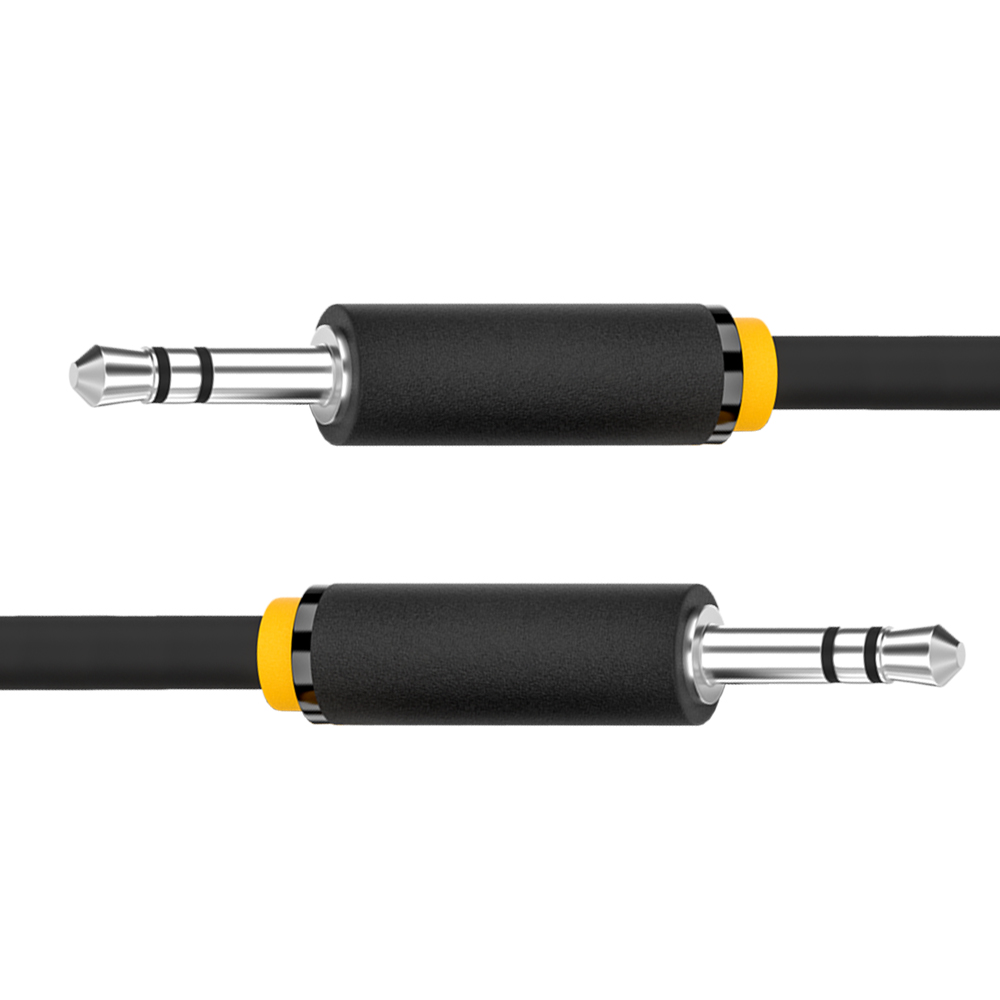 Аудиокабель AUX  jack 3.5мм M/M stereo ультрагибкий для mp3-плеера смартфона