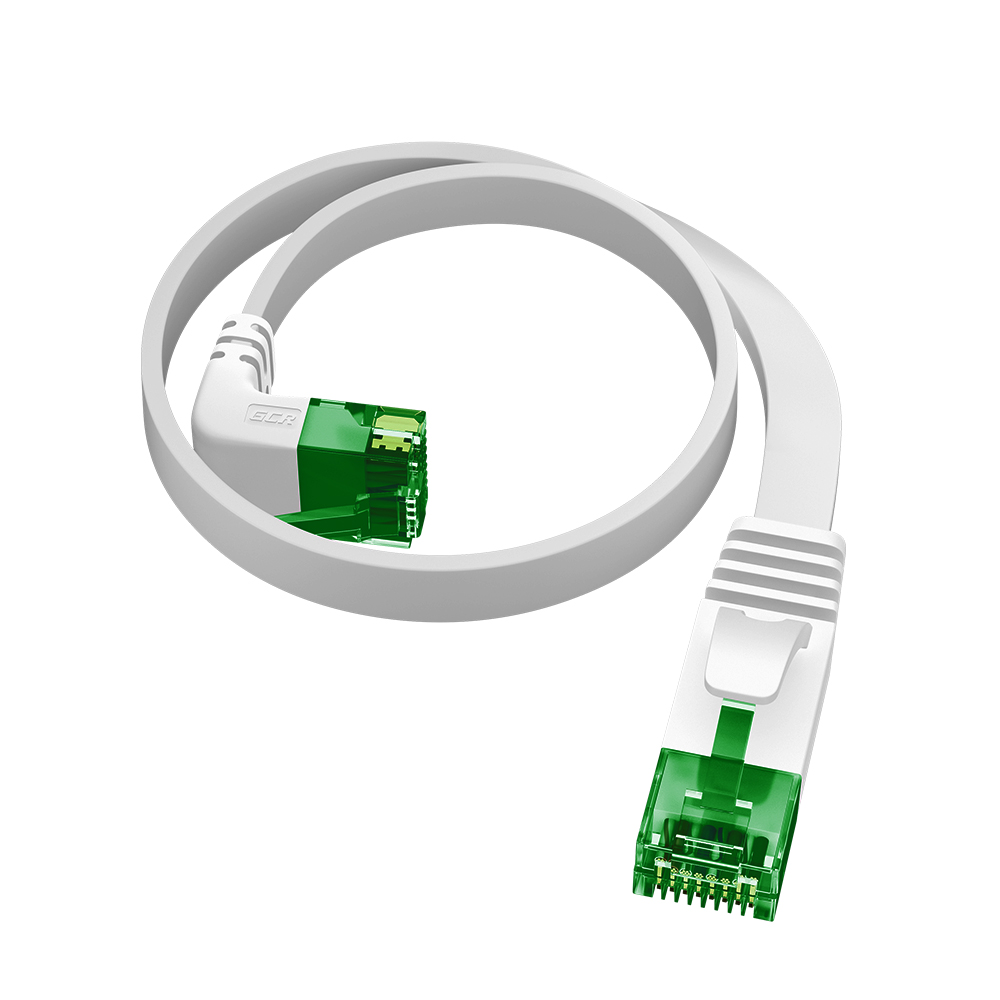 GCR PRO плоский угол нижний UTP Патч-корд кат.6 LSZH PROF прямой медь литой RJ45 T568B