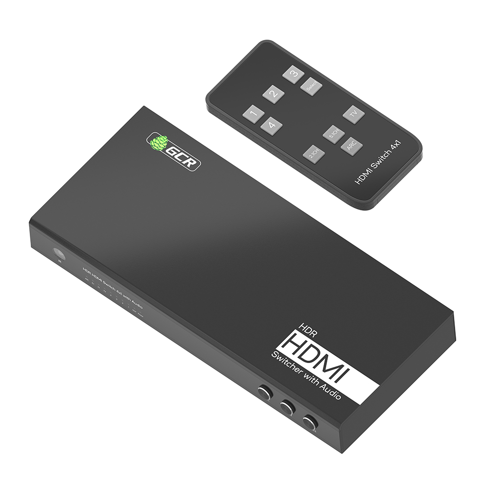 Переключатель HDMI 2.0 4 к 1 c AUDIO 4K60Hz с поддержкой ARS SPDIF + пульт ДУ