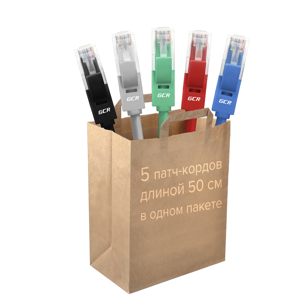 GCR Патч-корд Cat.5e UTP RJ45 T568B
