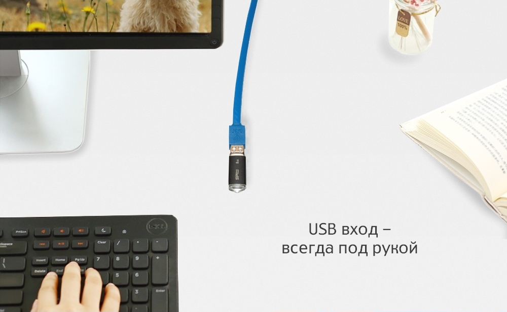 Удлинитель PROF USB 2.0 AM / AF плоский