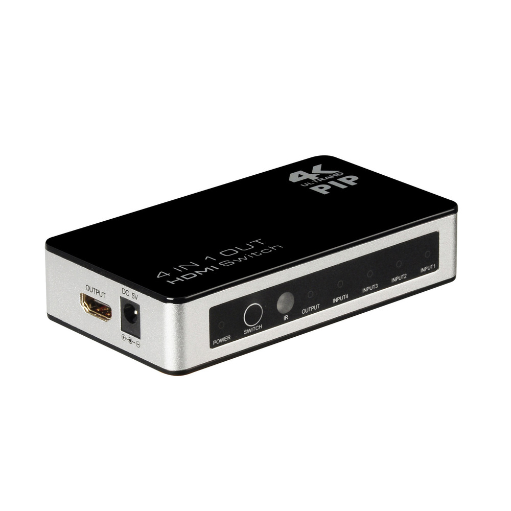 Переключатель HDMI 1.4,  4 устройства  к 1 монитору, 4K 30Hz для Smart TV, PS3, PS4, проектора, монитора, функция картинка в картинке, пульт ДУ