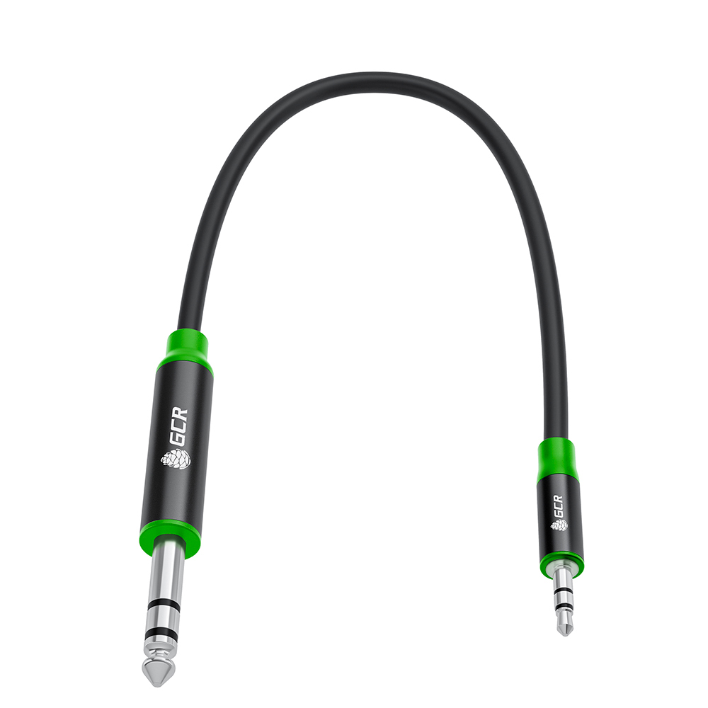 GCR PRO Аудио кабель jack 6,35mm / jack 3,5mm M/M AL корпус