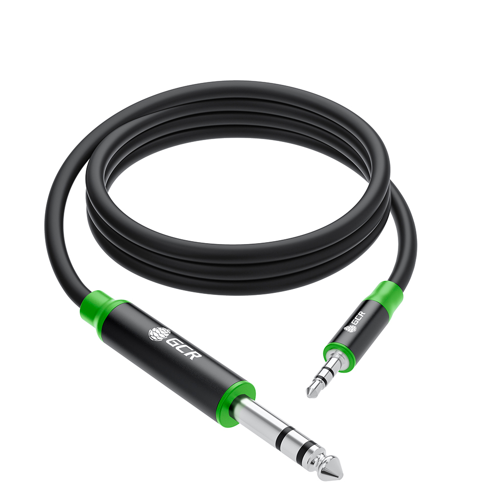 GCR PRO Аудио кабель jack 6,35mm / jack 3,5mm M/M AL корпус