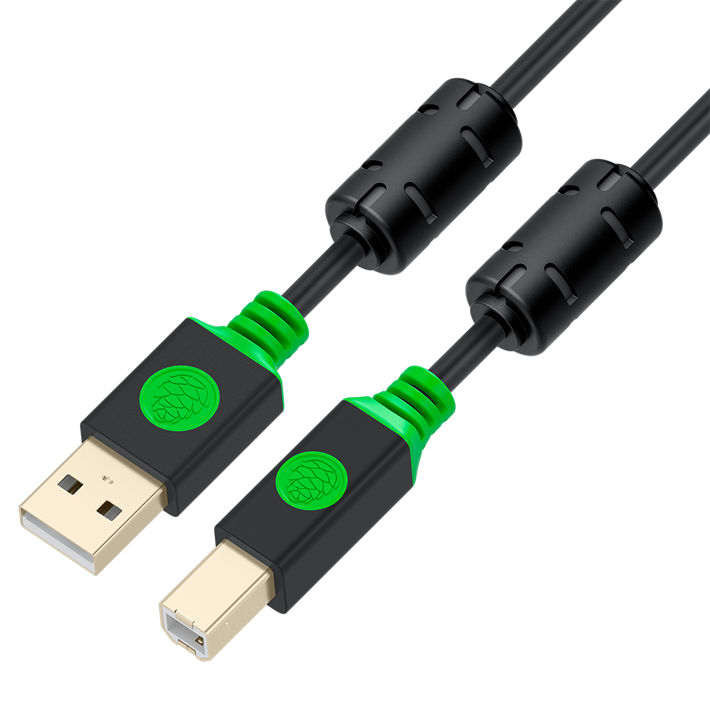 GCR PRO Кабель PROF USB 2.0 AM/BM GOLD ферриты экран армирование