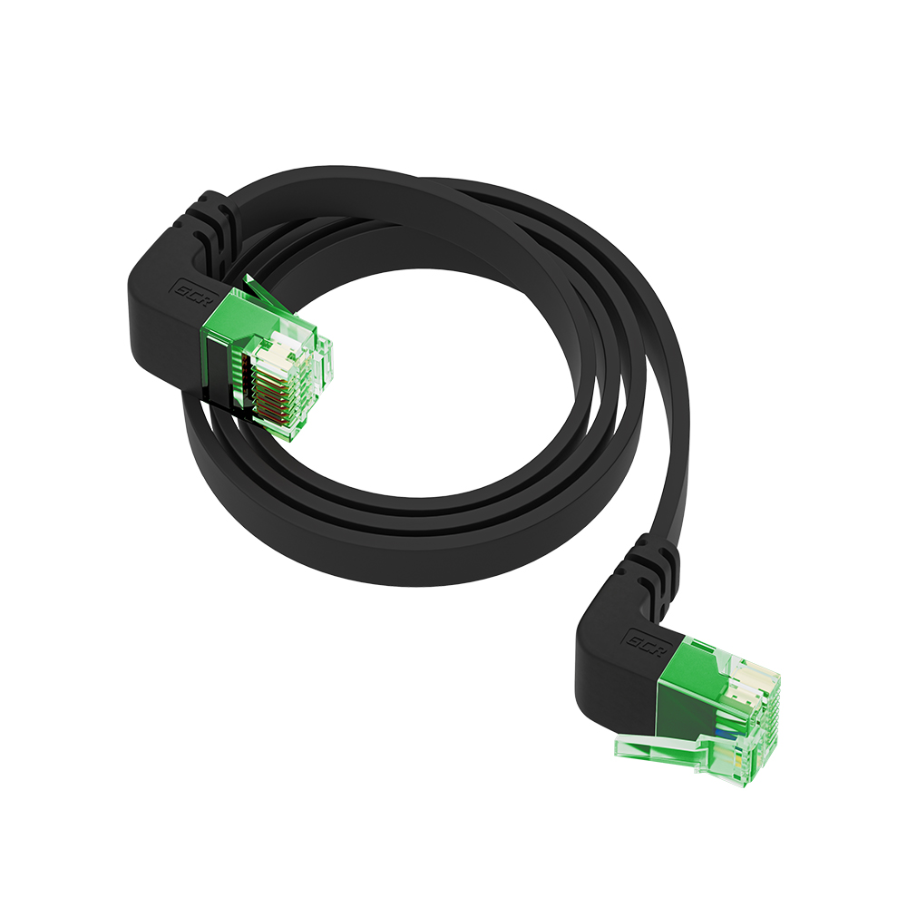 GCR PRO Патч-корд плоский PROF UTP кат.6 угол верний/нижний LSZH RJ45 T568B