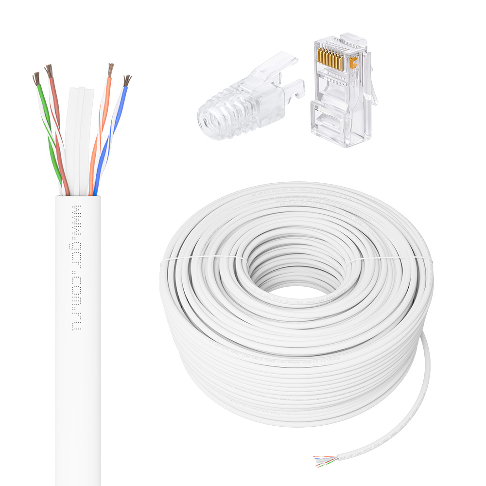 GCR PRO Кабель LAN DIY витая пара в бухте UTP кат6А медь LSZH + коннекторы RJ-45 8p8c
