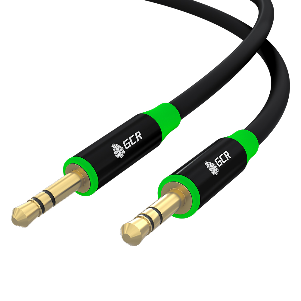 GCR PRO Кабель аудио jack 3.5mm M/M GOLD AL корпус