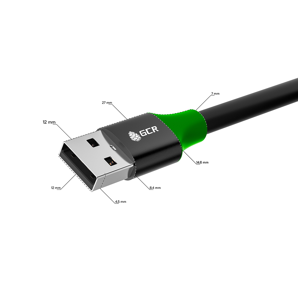 GCR PRO Кабель PROF Type-C USB 2.0 60W PD быстрая зарядка