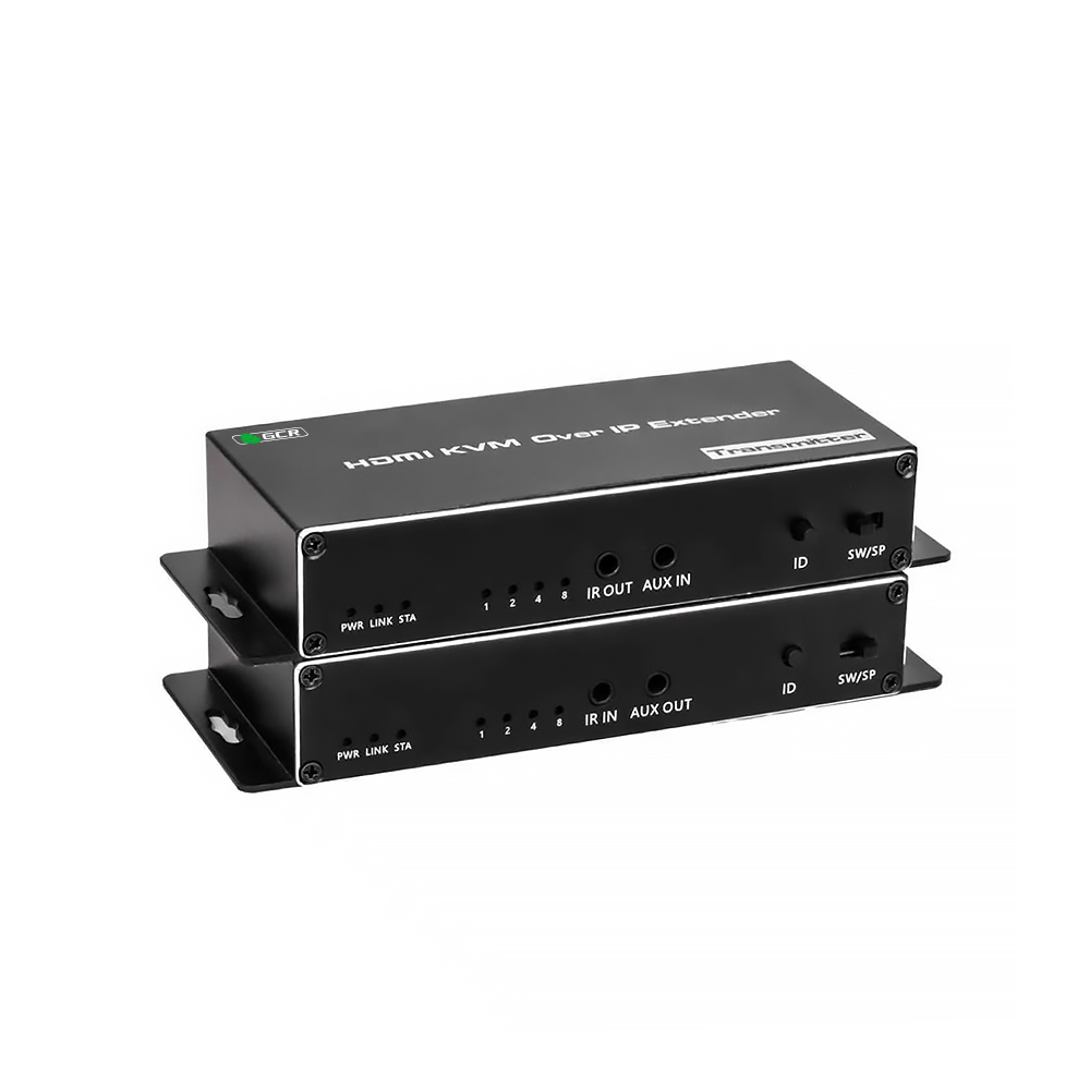 GCR Удлинитель HDMI KVM по IP по витой паре 4K до 180М передатчик + приемник IR EDID Stereo Audio
