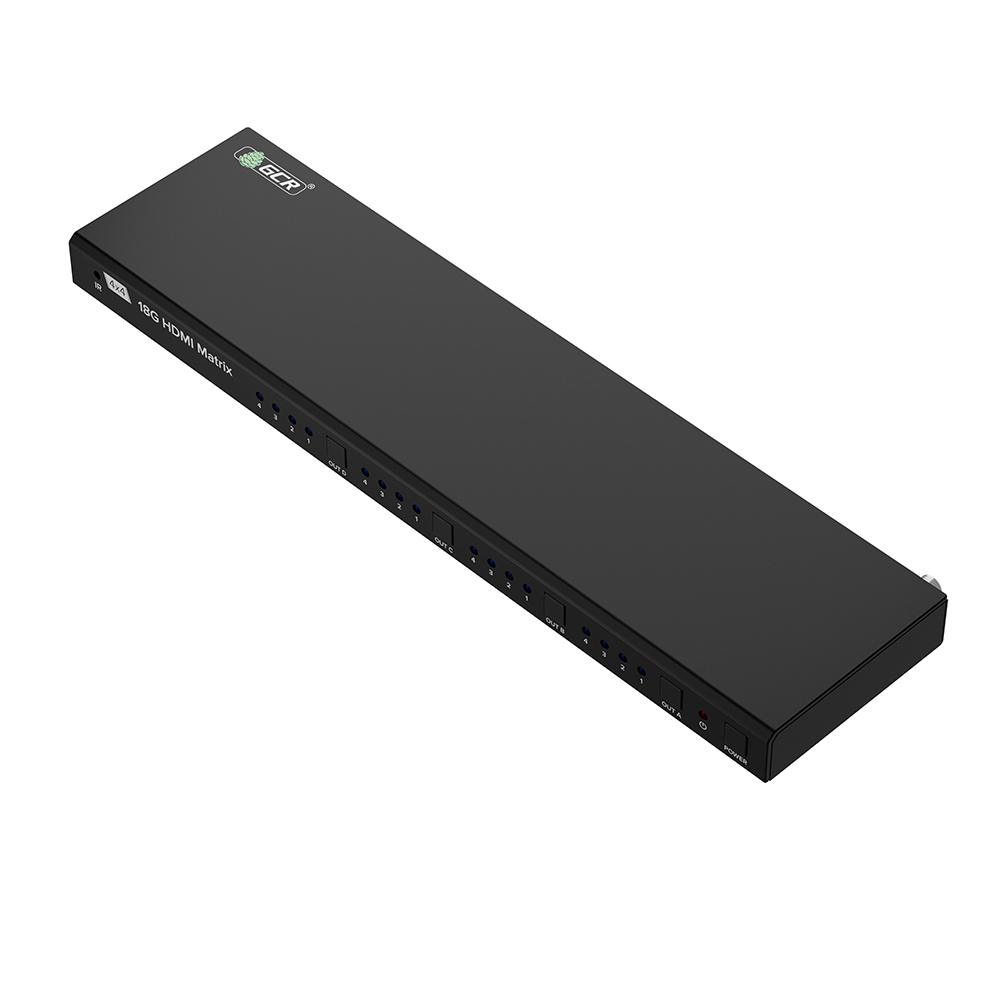 GCR PRO Матричный переключатель HDMI 2.0 4x4 4K60Hz 4 входа 4 выхода IP RS232 ИК-пульт HDR HDCP 2.2 Dolby Digital
