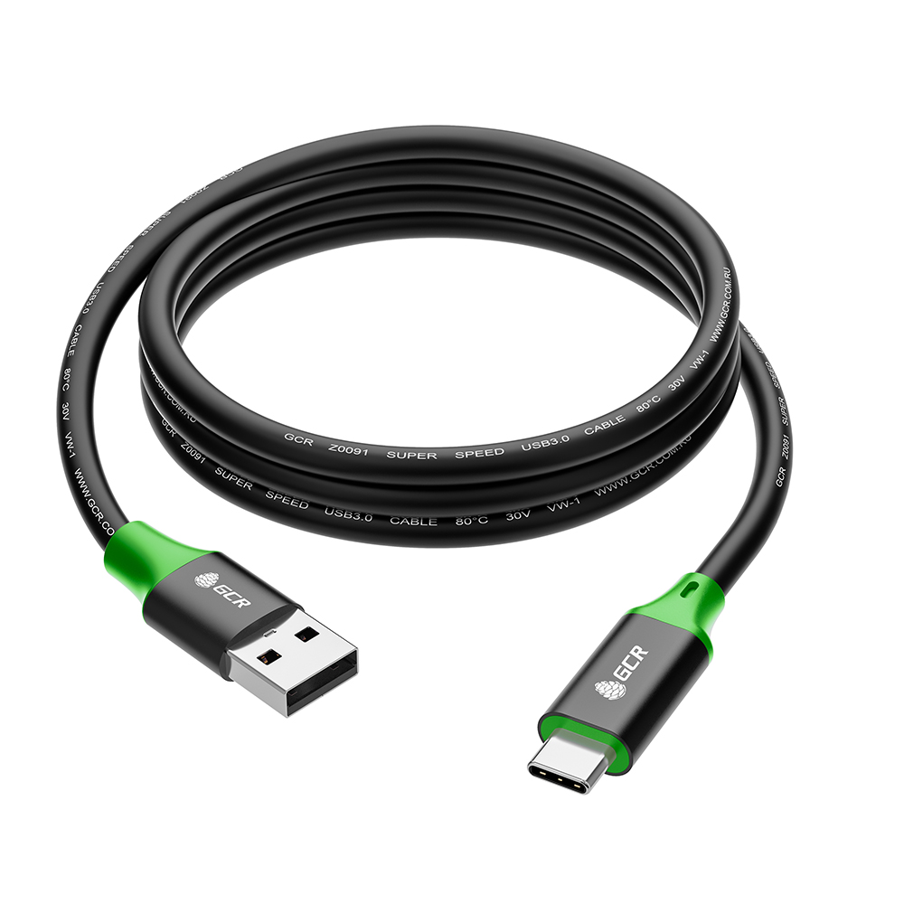 GCR PRO Кабель PROF Type-C USB 2.0 60W PD быстрая зарядка