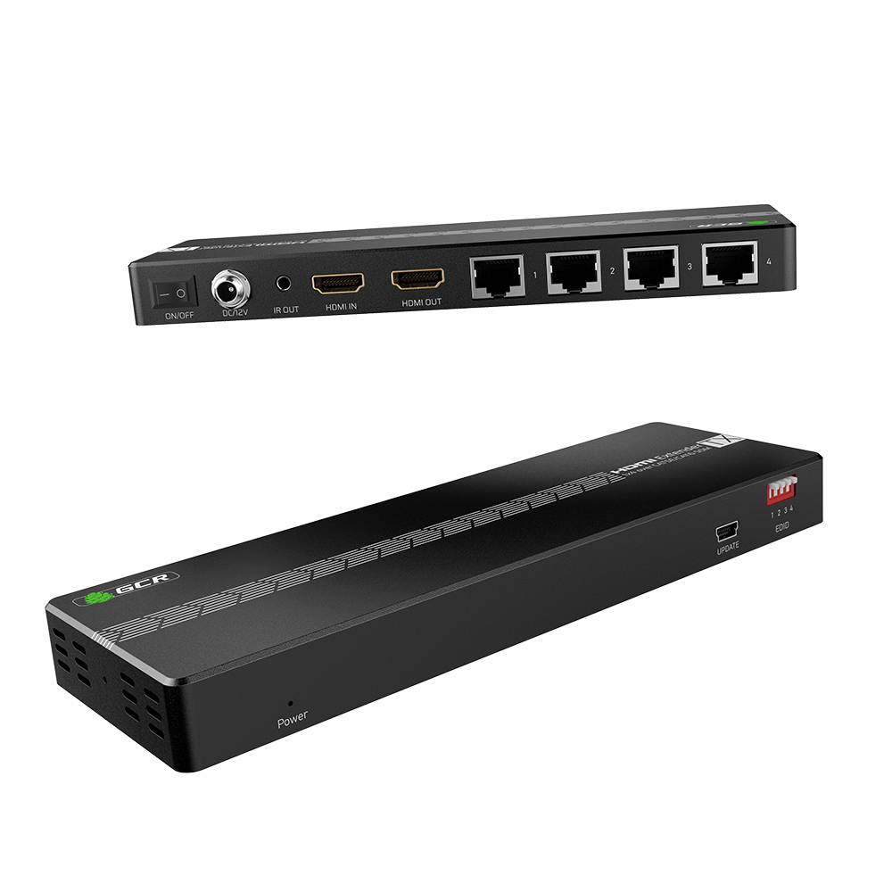 GCR PRO Сплиттер - удлинитель HDMI по витой паре 1x4 на 9 дисплеев