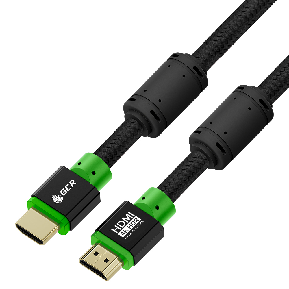 GCR PRO Кабель PROF HDMI 2.0  3Х экран UHD 4K 60Hz 18 Гбит капрон