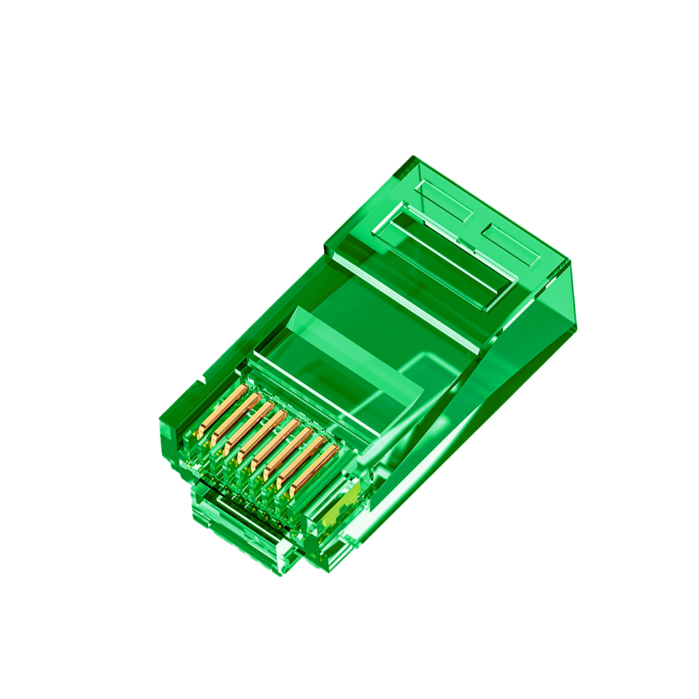 GCR PRO Коннектор RJ-45 cat 5e UTP 8p8c 10шт для многожильного кабеля контакты GOLD