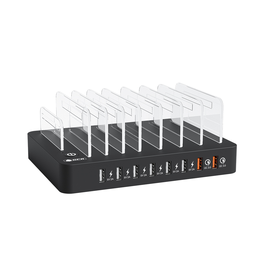 GCR PRO Зарядная станция на 8 портов USB поддержка QC3.0