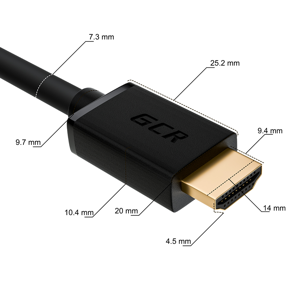 Кабель синхронизации HDMI 2.0 XLPE HDR 4:4:4 Ultra HD 4K@60Hz тройной экран